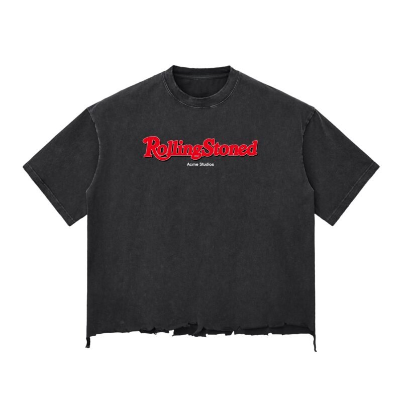 ROLLING STONED - RAW BOXY TEE - VINTAGE BLACK