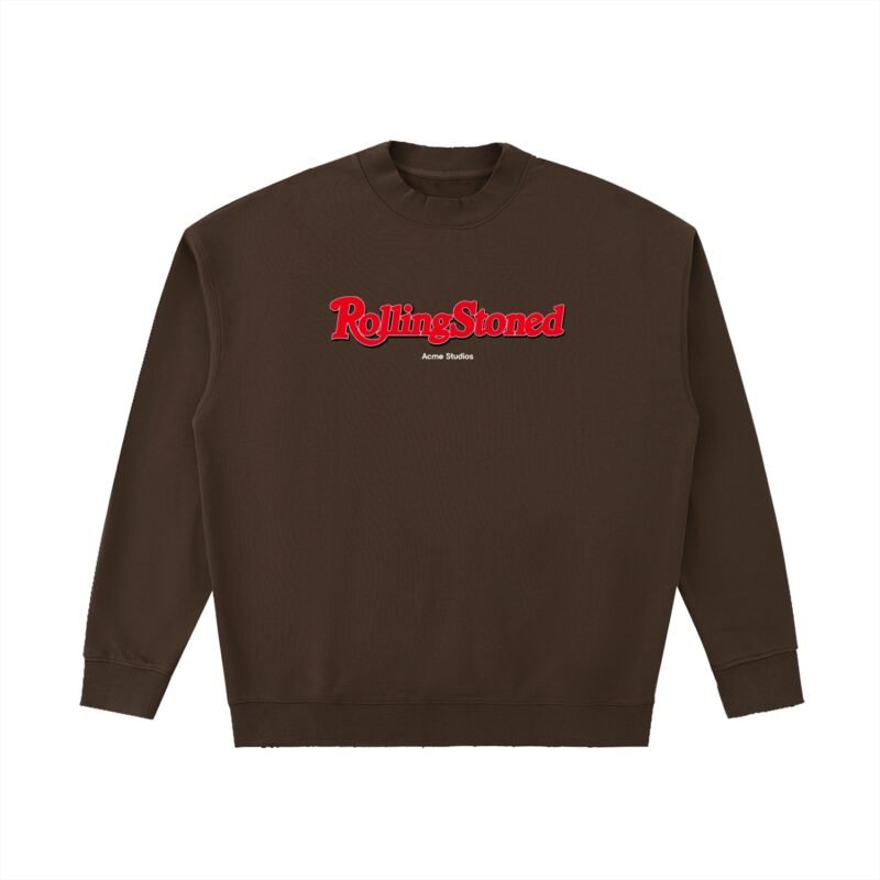 ROLLING STONED - DS OVERSIZED CREW - COFFEE